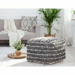 Penelope Pouf Ottoman - Anji Mountain Gray/ivory -Ottomans Official Shop unnamed file 5341