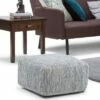 Terri Square Pouf - WyndenHall Patterned Maroon Melange -Ottomans Official Shop unnamed file 5352