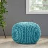 Moro Handcrafted Modern Cotton Pouf - Christopher Knight Home Aqua 2 Moro Handcrafted Modern Cotton Pouf - Christopher Knight Home Aqua -Ottomans Official Shop unnamed file 5385