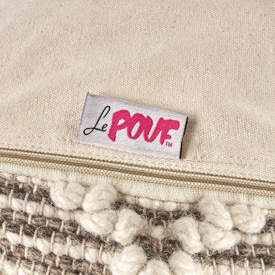 Gerardo Contemporary Wool and Cotton Pouf Ottoman Natural/White - Christopher Knight Home 7 Gerardo Contemporary Wool and Cotton Pouf Ottoman Natural/White - Christopher Knight Home - Image 5