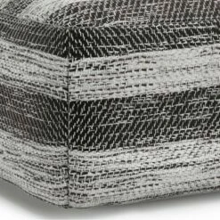 Portia Square Pouf - WyndenHall Patterned Blue Melange -Ottomans Official Shop unnamed file 5415