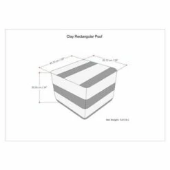 Portia Square Pouf - WyndenHall Patterned Blue Melange -Ottomans Official Shop unnamed file 5418