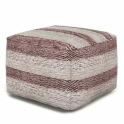 Portia Square Pouf - WyndenHall Patterned Blue Melange -Ottomans Official Shop unnamed file 5420
