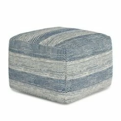 Portia Square Pouf - WyndenHall Patterned Blue Melange -Ottomans Official Shop unnamed file 5421