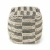 Darlina Contemporary Wool and Cotton Pouf Ottoman White/Black - Christopher Knight Home -Ottomans Official Shop unnamed file 5423