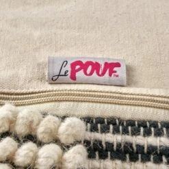 Darlina Contemporary Wool and Cotton Pouf Ottoman White/Black - Christopher Knight Home -Ottomans Official Shop unnamed file 5425