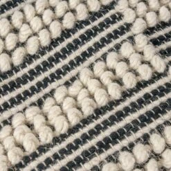 Darlina Contemporary Wool and Cotton Pouf Ottoman White/Black - Christopher Knight Home -Ottomans Official Shop unnamed file 5426