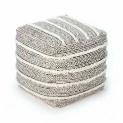Portales Moroccan Inspired Pouf - Anji Mountain Gray/ivory -Ottomans Official Shop unnamed file 5435