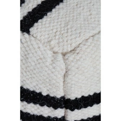 Noir Noor Pouf Black/White Geometric - Anji Mountain 5 Noir Noor Pouf Black/White Geometric - Anji Mountain - Image 3