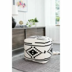Noir Noor Pouf Black/White Geometric - Anji Mountain 10 Noir Noor Pouf Black/White Geometric - Anji Mountain -Ottomans Official Shop unnamed file 5439