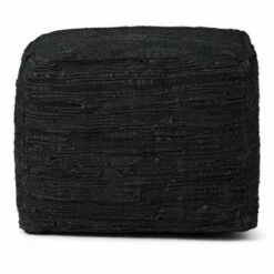 Garcia Square Pouf - WyndenHall Black -Ottomans Official Shop unnamed file 5466