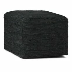 Garcia Square Pouf - WyndenHall Black -Ottomans Official Shop unnamed file 5468