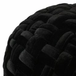 Negley Modern Glam Cable Weave Velvet Round Pouf - Christopher Knight Home Black 13 Negley Modern Glam Cable Weave Velvet Round Pouf - Christopher Knight Home Black -Ottomans Official Shop unnamed file 5490