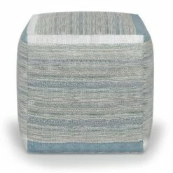 Frances Cube Pouf - WyndenHall Patterned Gray Melange -Ottomans Official Shop unnamed file 5497
