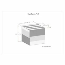 Frances Cube Pouf - WyndenHall Patterned Gray Melange -Ottomans Official Shop unnamed file 5498