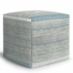Frances Cube Pouf - WyndenHall Patterned Gray Melange -Ottomans Official Shop unnamed file 5499