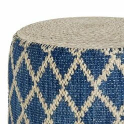 Nesbitt Round Pouf - WyndenHall Natural/gray -Ottomans Official Shop unnamed file 5528