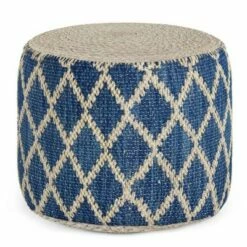 Nesbitt Round Pouf - WyndenHall Natural/gray -Ottomans Official Shop unnamed file 5534