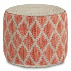Nesbitt Round Pouf - WyndenHall Natural/gray -Ottomans Official Shop unnamed file 5535