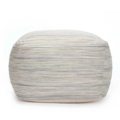 Joya Pouf Gray/Ivory - Anji Mountain 3 Joya Pouf Gray/Ivory - Anji Mountain