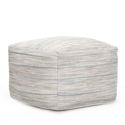 Joya Pouf Gray/Ivory - Anji Mountain 4 Joya Pouf Gray/Ivory - Anji Mountain - Image 2