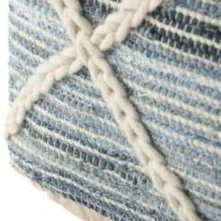 Woodley Square Pouf Natural/Blue - WyndenHall -Ottomans Official Shop unnamed file 5571