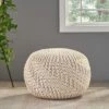 Hazel Pouf Ottoman - Christopher Knight Home Ivory -Ottomans Official Shop unnamed file 5574
