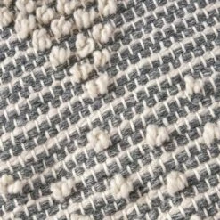 Brinket Contemporary Faux Yarn Pouf Ottoman Ivory/Gray - Christopher Knight Home -Ottomans Official Shop unnamed file 5636