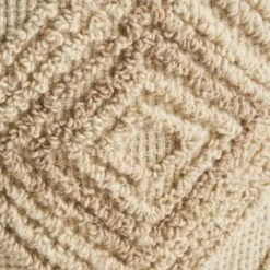 Brower Boho Wool and Cotton Ottoman Pouf Ivory - Christopher Knight Home -Ottomans Official Shop unnamed file 5643