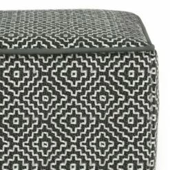 Laurene Square Woven PET Polyester Pouf Gray/White - WyndenHall -Ottomans Official Shop unnamed file 5652