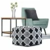Denham Moroccan Inspired Square Pouf Black/Gray/White - Wyndenhall 2 Denham Moroccan Inspired Square Pouf Black/Gray/White - Wyndenhall -Ottomans Official Shop unnamed file 5672
