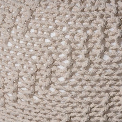 Alwes Knitted Pouf - Christopher Knight Home Dark Gray 4 Alwes Knitted Pouf - Christopher Knight Home Dark Gray - Image 2