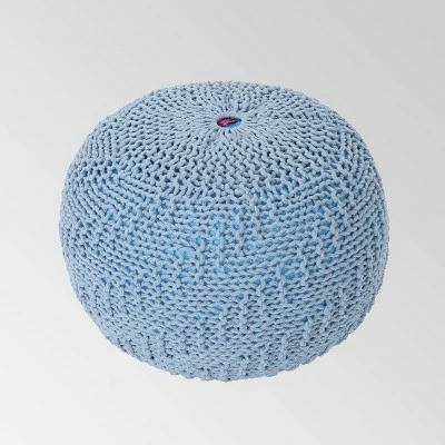 Alwes Knitted Pouf - Christopher Knight Home Dark Gray 8 Alwes Knitted Pouf - Christopher Knight Home Dark Gray - Image 6