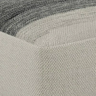 Irena Square Woven PET Polyester Pouf Gray/White - WyndenHall 4 Irena Square Woven PET Polyester Pouf Gray/White - WyndenHall - Image 2