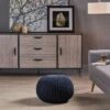 Abena Modern Knitted Cotton Round Pouf - Christopher Knight Home Beige -Ottomans Official Shop unnamed file 5728
