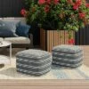 Anika Square Woven PET Polyester Pouf Navy/White - WyndenHall -Ottomans Official Shop unnamed file 5777