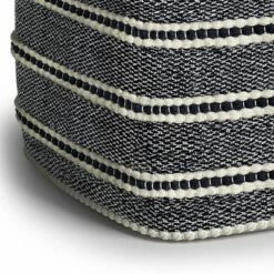 Anika Square Woven PET Polyester Pouf Navy/White - WyndenHall -Ottomans Official Shop unnamed file 5779