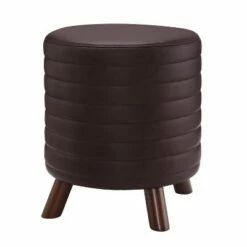 Rivard Round Stool - Linon Dark Gray -Ottomans Official Shop unnamed file 58