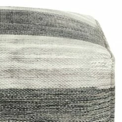 Buchanan Square Woven PET Polyester Pouf Gray/White - WyndenHall -Ottomans Official Shop unnamed file 5809
