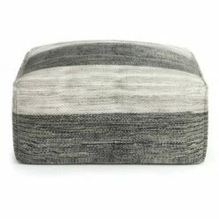 Buchanan Square Woven PET Polyester Pouf Gray/White - WyndenHall -Ottomans Official Shop unnamed file 5811