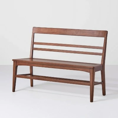 Hearth & Hand W/Magnolia Furniture Wood Ladder Back Bench - Hearth & Hand™ with Magnolia Brown 11 Hearth & Hand W/Magnolia Furniture Wood Ladder Back Bench - Hearth & Hand™ with Magnolia Brown - Image 9
