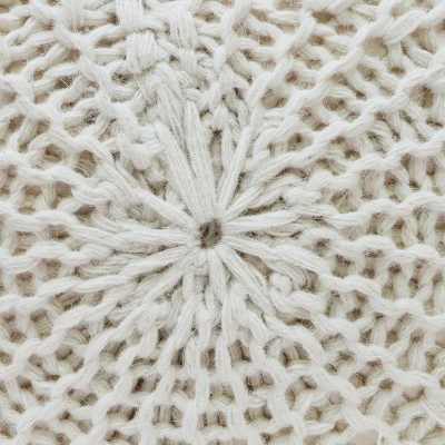 Morven Handmade Boho Fabric Pouf Cream - Christopher Knight Home 6 Morven Handmade Boho Fabric Pouf Cream - Christopher Knight Home - Image 4