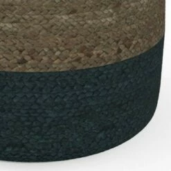 Maron Round Pouf Teal/ Natural - WyndenHall 9 Maron Round Pouf Teal/ Natural - WyndenHall -Ottomans Official Shop unnamed file 5885