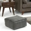 Polly Square Pouf Distressed Black Faux Leather - WyndenHall -Ottomans Official Shop unnamed file 5892