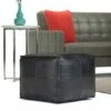 Dennie Square Pouf Black - WyndenHall