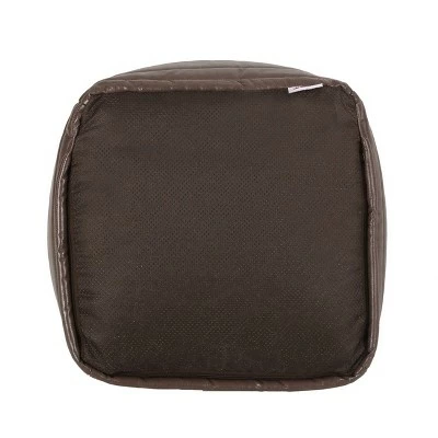 Baddow Contemporary Faux Leather Channel Stitch Cube Pouf - Christopher Knight Home Gray 3 Baddow Contemporary Faux Leather Channel Stitch Cube Pouf - Christopher Knight Home Gray