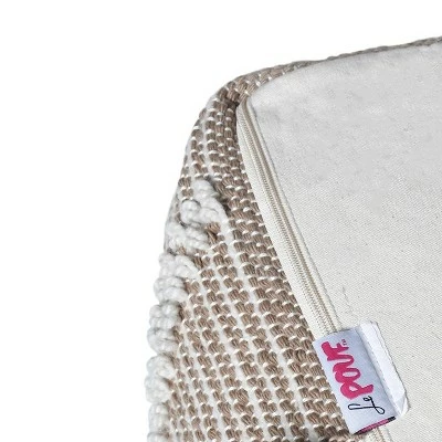 Brinket Large Contemporary Handcrafted Faux Yarn Square Pouf Ivory/Taupe - Christopher Knight Home 8 Brinket Large Contemporary Handcrafted Faux Yarn Square Pouf Ivory/Taupe - Christopher Knight Home - Image 6