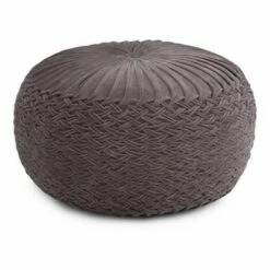 Faye Velvet Round Pouf - WyndenHall Gray 11 Faye Velvet Round Pouf - WyndenHall Gray -Ottomans Official Shop unnamed file 5953