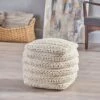 Brady Boho Wool Pouf Beige - Christopher Knight Home 1 Brady Boho Wool Pouf Beige - Christopher Knight Home -Ottomans Official Shop unnamed file 5954