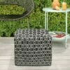 Wallis Square Woven PET Polyester Pouf Black/White - WyndenHall -Ottomans Official Shop unnamed file 5957